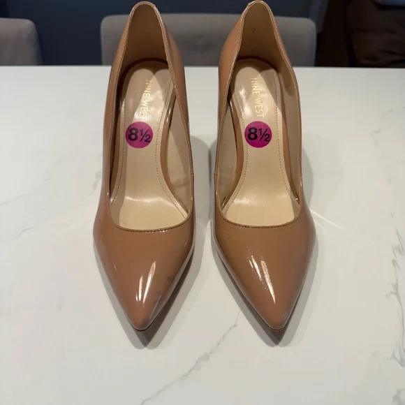 Nine West Tan Heels Classic Pointed-Toe Pumps - Picture 2 of 4